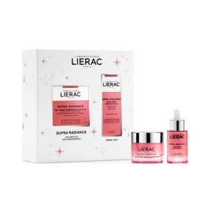 پک دو عددی ضد چروک حاوی آنتی اکسیدان لیراک Lierac مدل Supra Radiance حجم 50+15 میلی لیتر