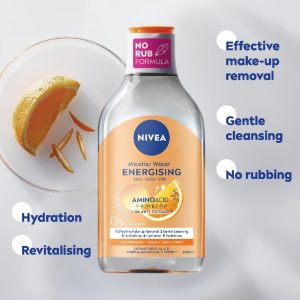 میسلار واتر نیوآ Nivea مدل Energy VITAMIN C حجم 400 میلی لیتر