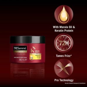 ماسک مو کاسه ای ترزمه Tresemme مدل Keratin Smooth حجم 180 میلی لیتر